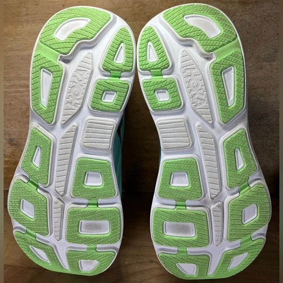 Hoka One One Bondi 9 REFLECTIVE Mens Size 14 Running Shoes Luna Moth Blue Spark - Picture 8 of 12